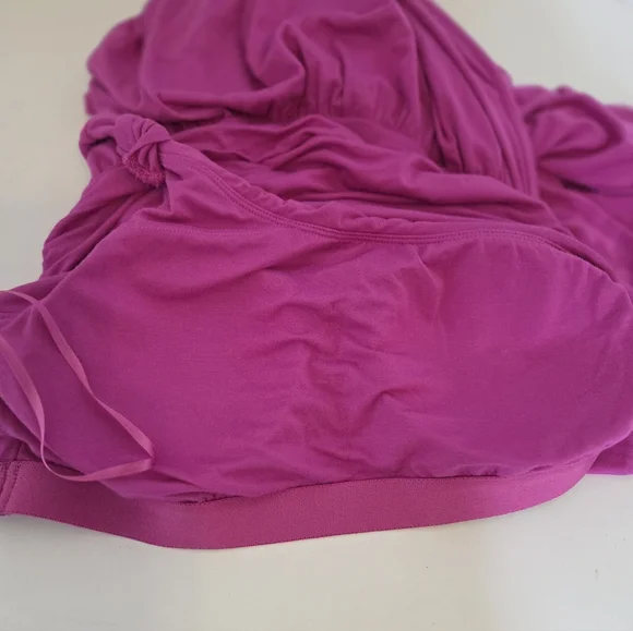 Soma One Shoulder Soft Jersey Knit Maxi Dresd Wild Berry Size M NWT - Picture 7 of 10